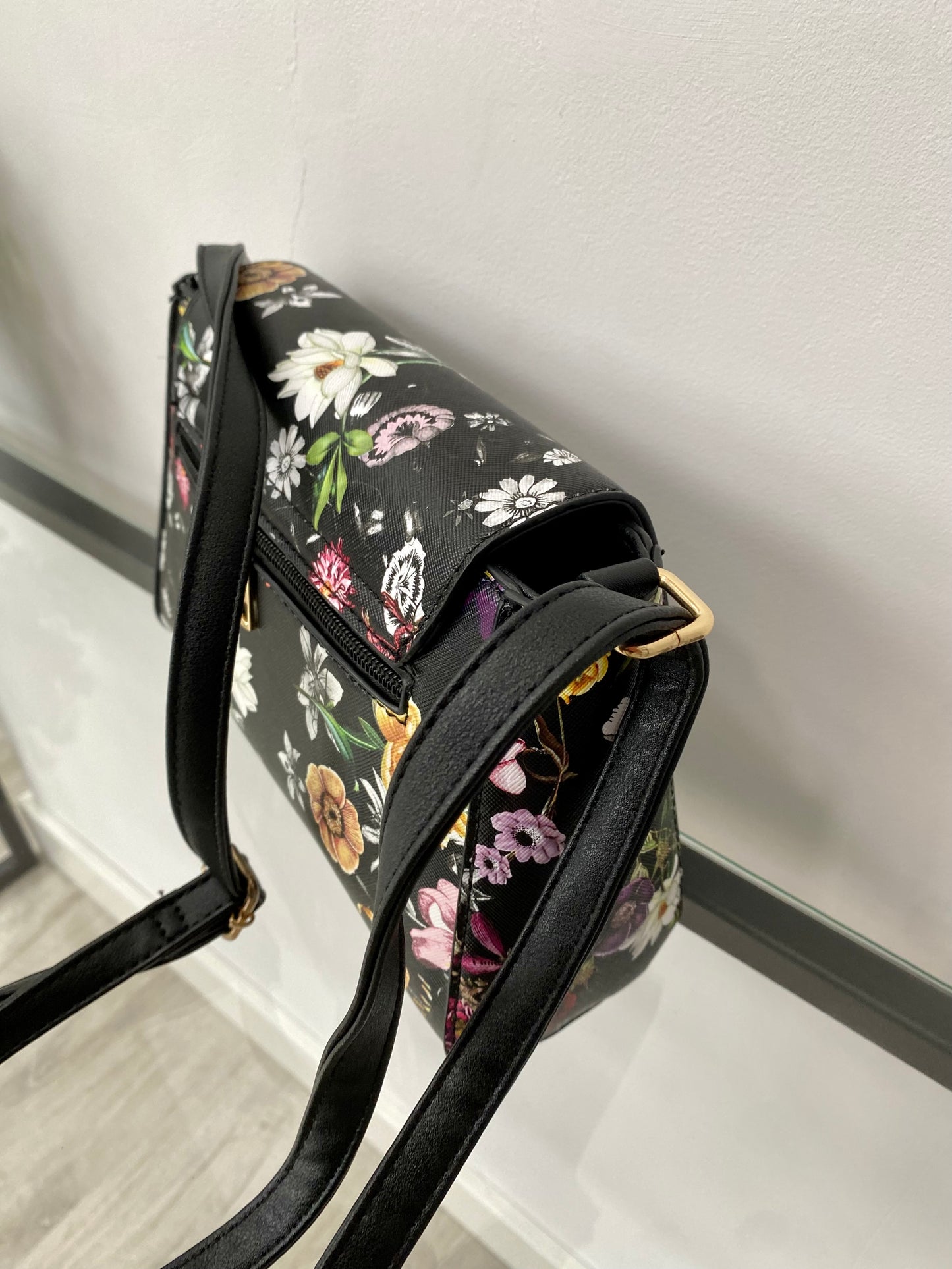 Bolso Floral negro